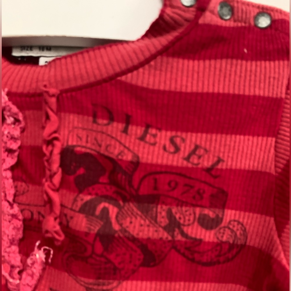 Diesel Baby Striped Ribbed Top - Picture 3 of 8